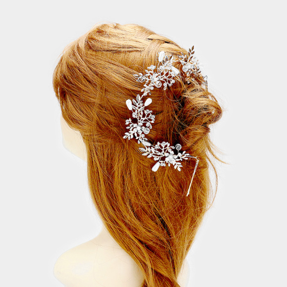 bridal headpiece for bun